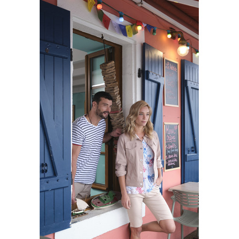"VASCO" WOMEN'S BERMUDA BEIGE SHORTS