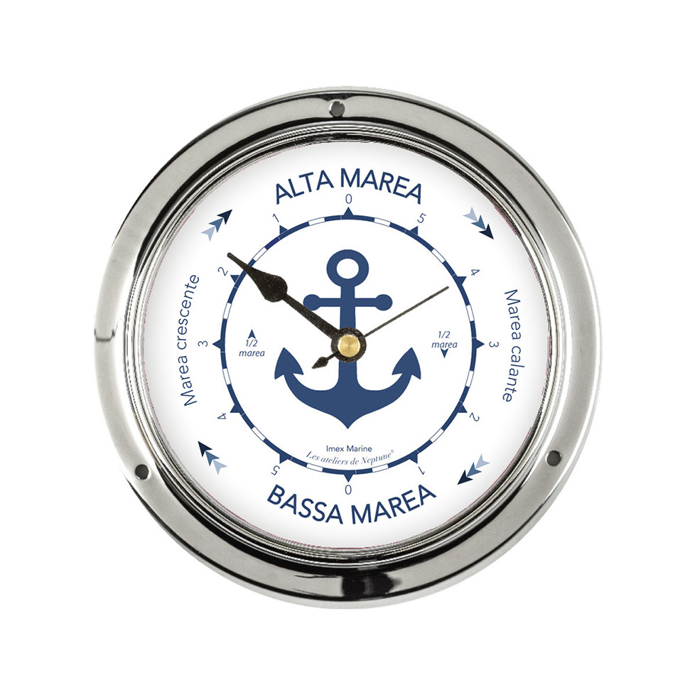 Trintec Coastline Tide Indicator Clock - Corrosion-Resistant With Hinged Bezel For Easy Battery Access