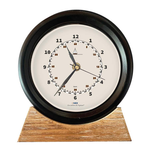 HORLOGE IMEX MARINE SUR SOCLE EN BOIS